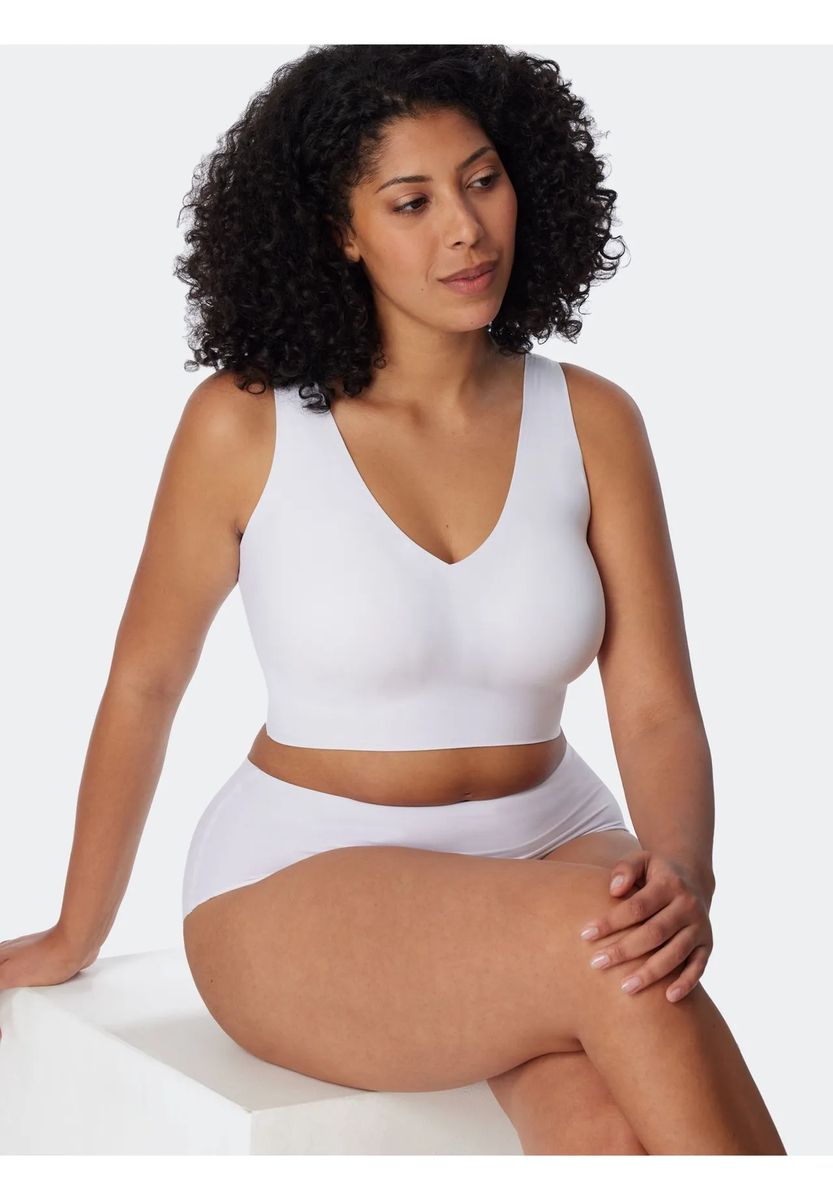 Nahtloses Microfaser-Bustier mit V-Ausschnitt