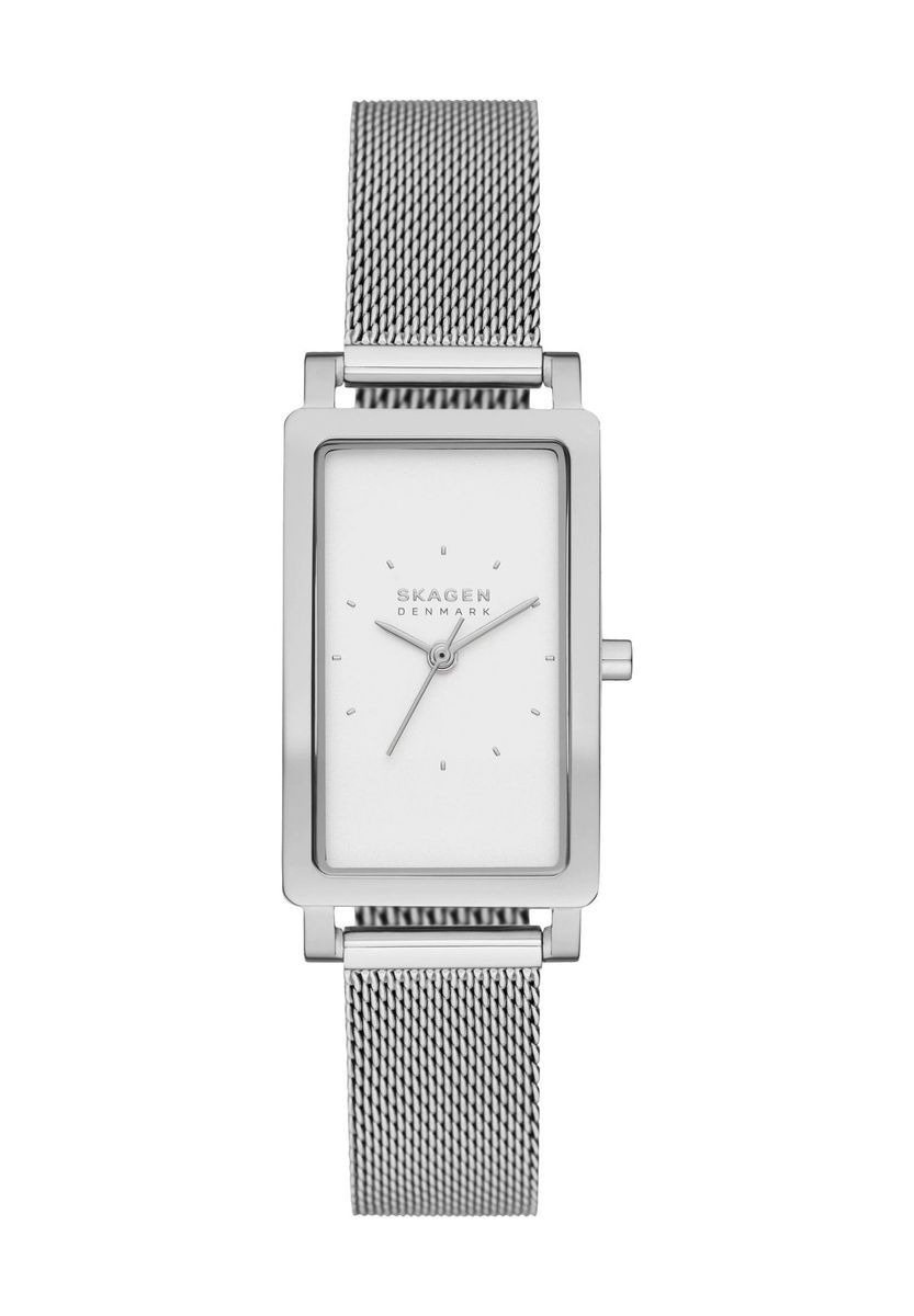 Minimalistische rechteckige Damen Mesh Uhr
