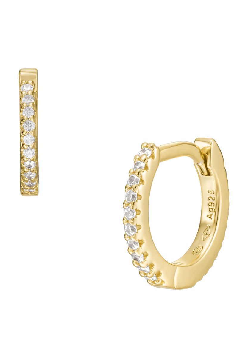 Funkelnde, vergoldete Creolen