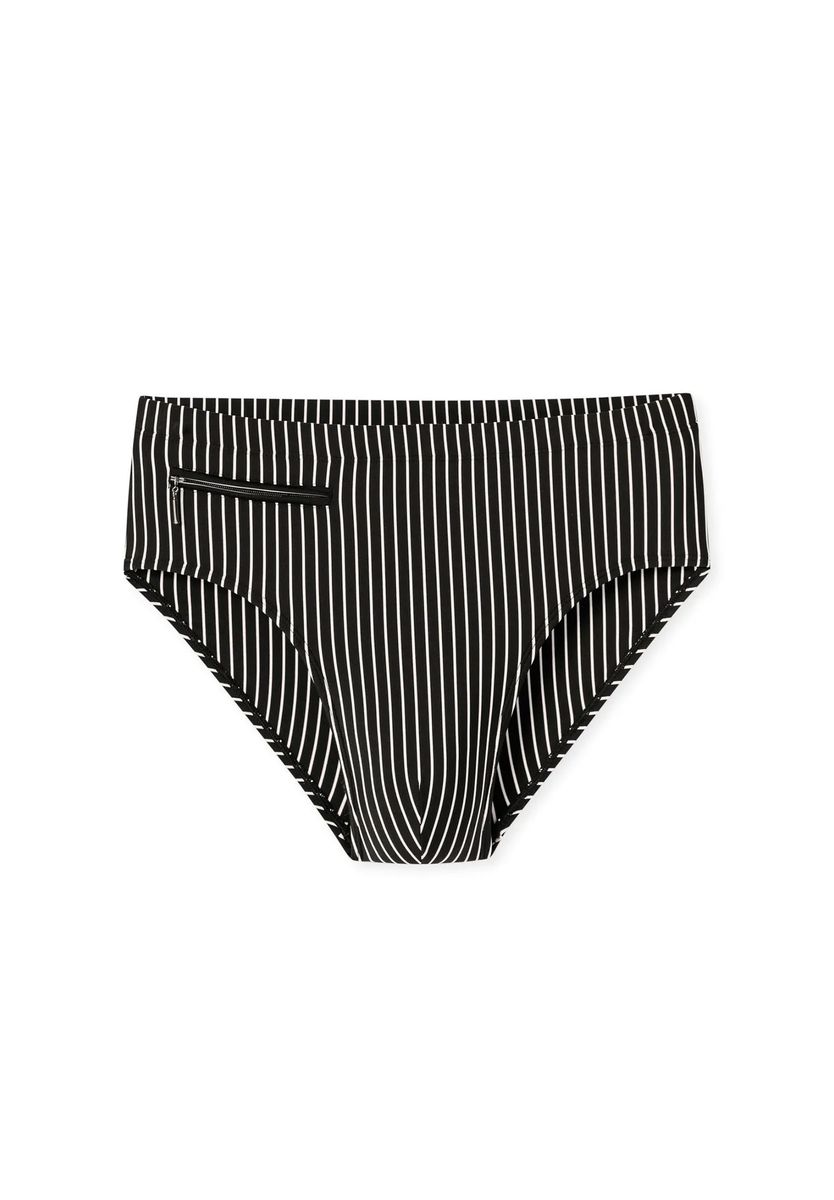 Badeslip mit Nadelstreifen und Tasche