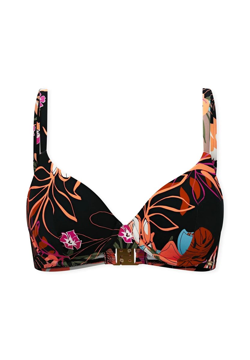 Bügel-Bikini-Oberteil mit Blumenmuster