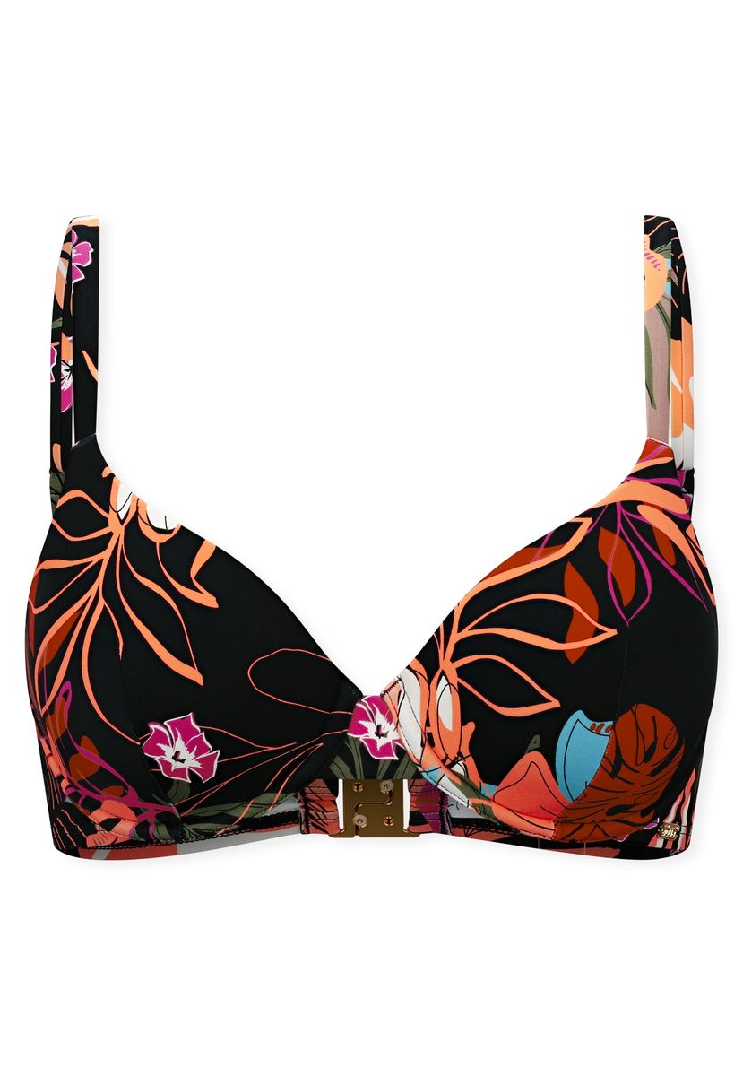 Bügel-Bikini-Oberteil mit Blumenmuster