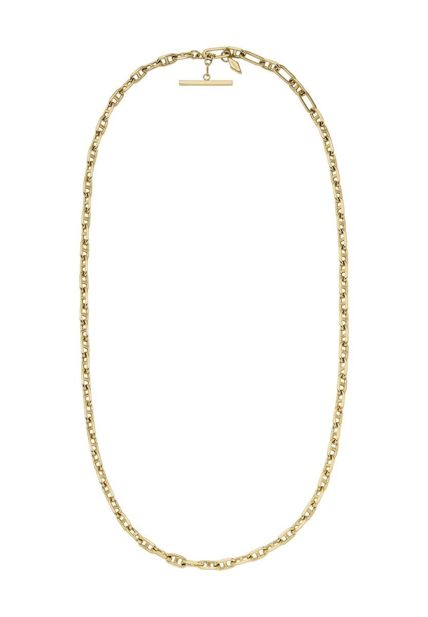 Goldfarbene Edelstahl-Halskette mit Kette