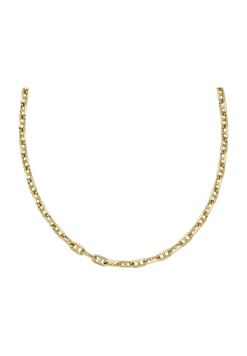 Goldfarbene Edelstahl-Halskette mit Kette