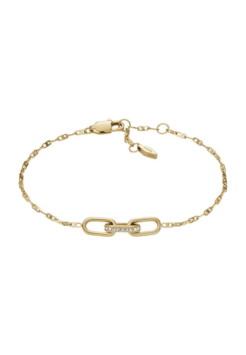 Zierliches goldfarbenes Edelstahl-Gliederarmband