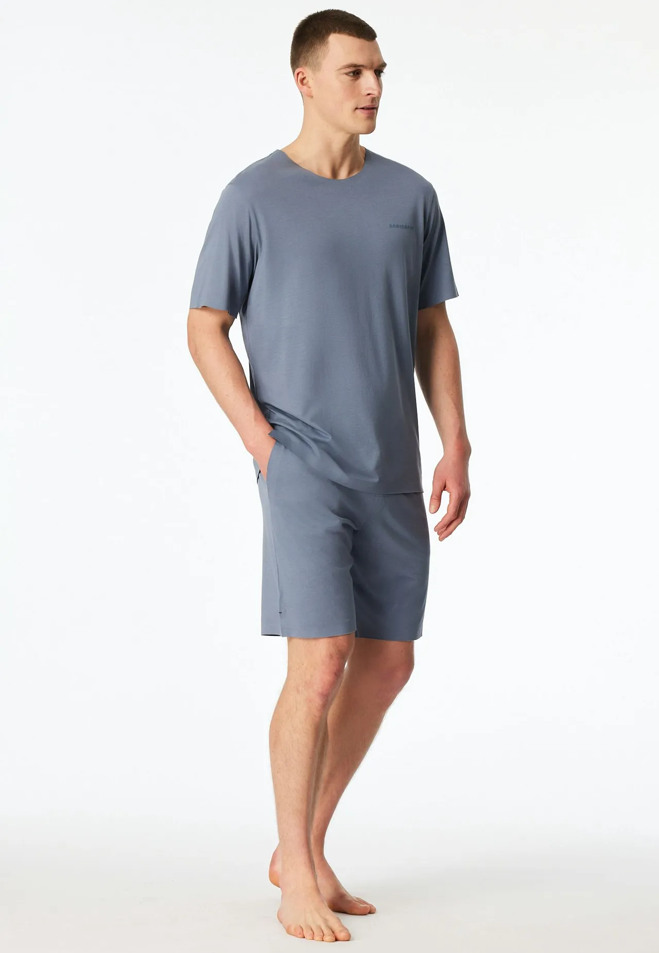 Modernes Bonded Shorty-Pyjama-Set