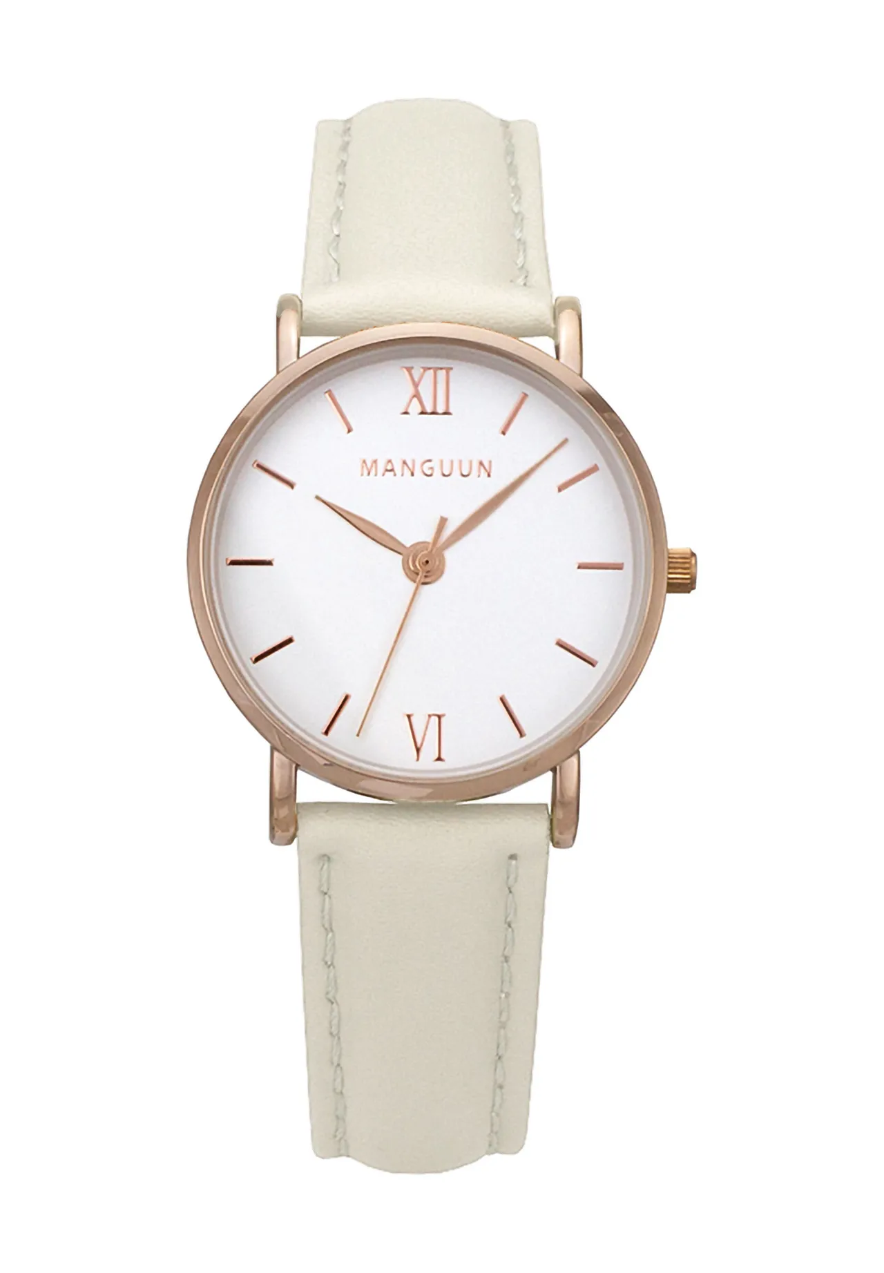 Elegante minimalistische runde Uhr