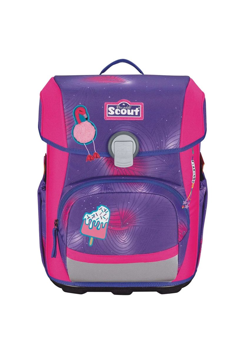 Schulranzen-Set mit Flamingo-Motiv