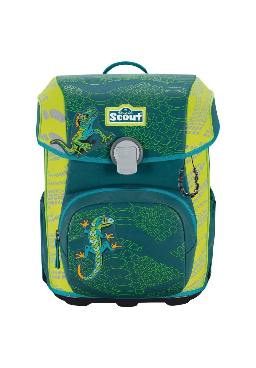 Ergonomisches Schulranzen-Set mit Gecko-Motiv