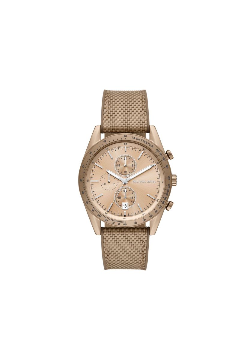 Herren Beige-Gold Chronograph Uhr
