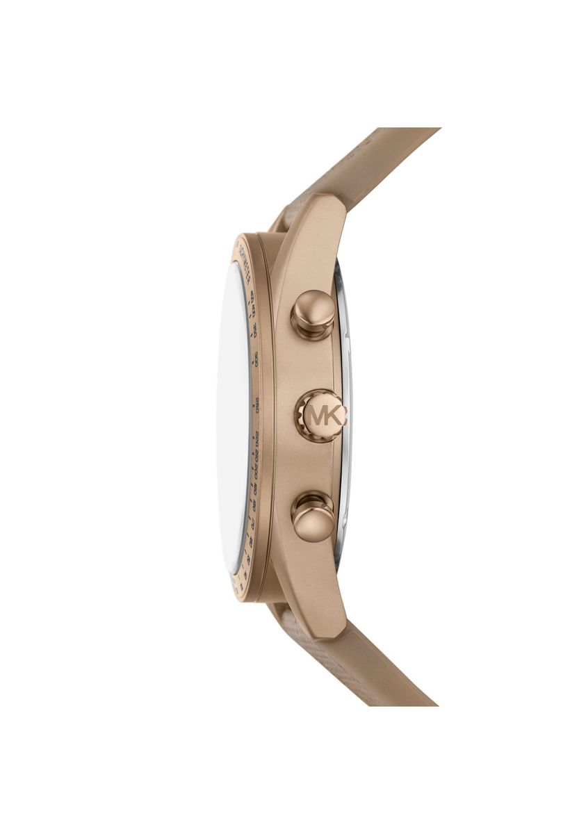 Herren Beige-Gold Chronograph Uhr