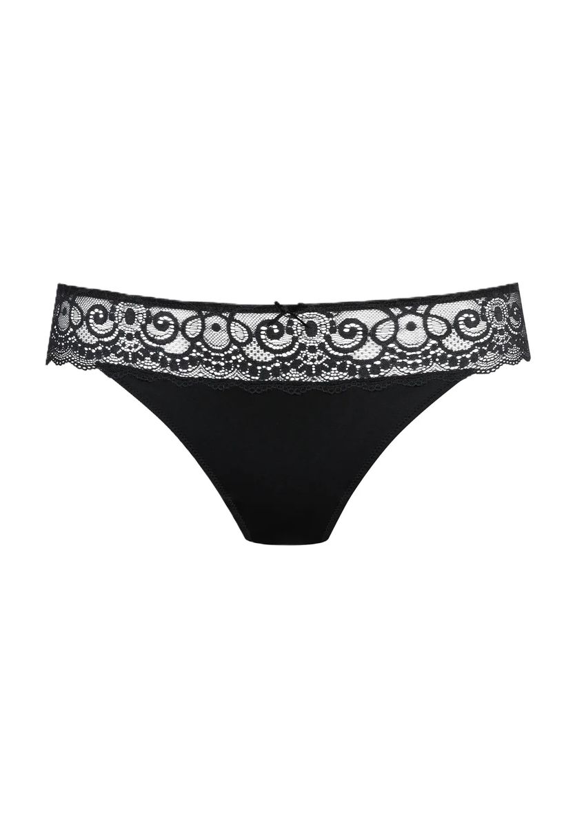 Hüftiger Slip mit grafischer Spitze