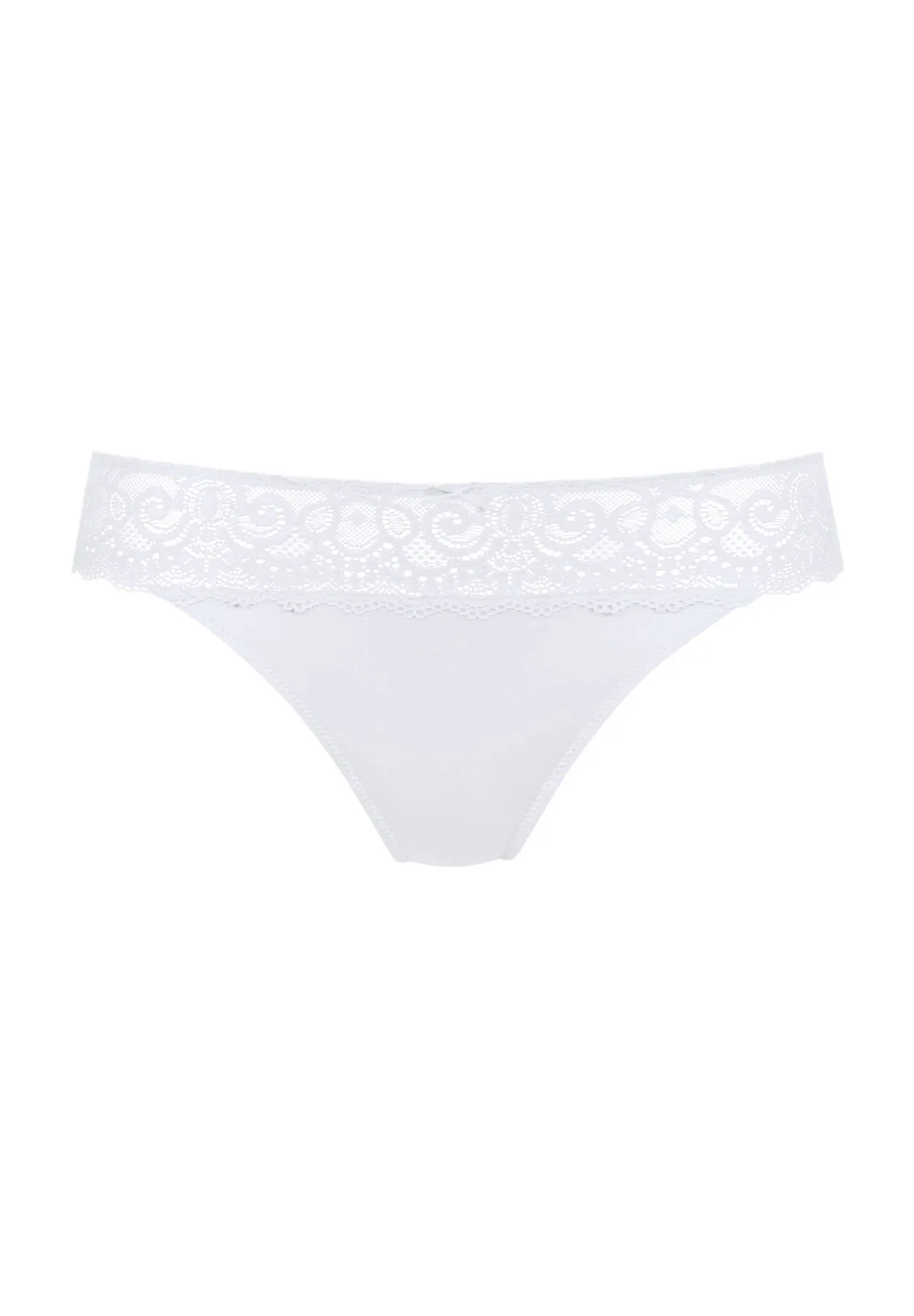 Hüfthoher Slip mit Spitzenbund