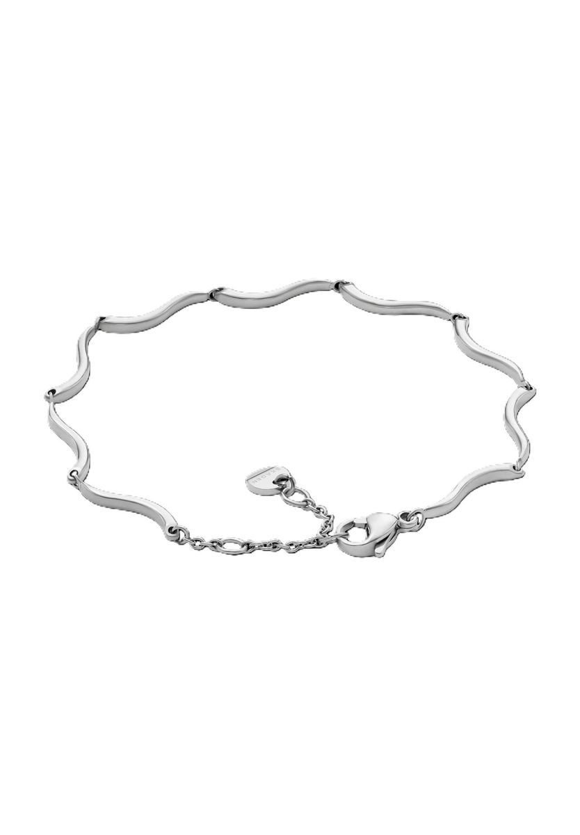 Silbernes Edelstahl-Wellenarmband