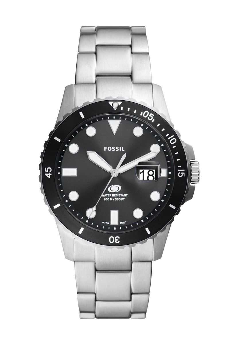 Silberne Edelstahl Taucherstil Armbanduhr