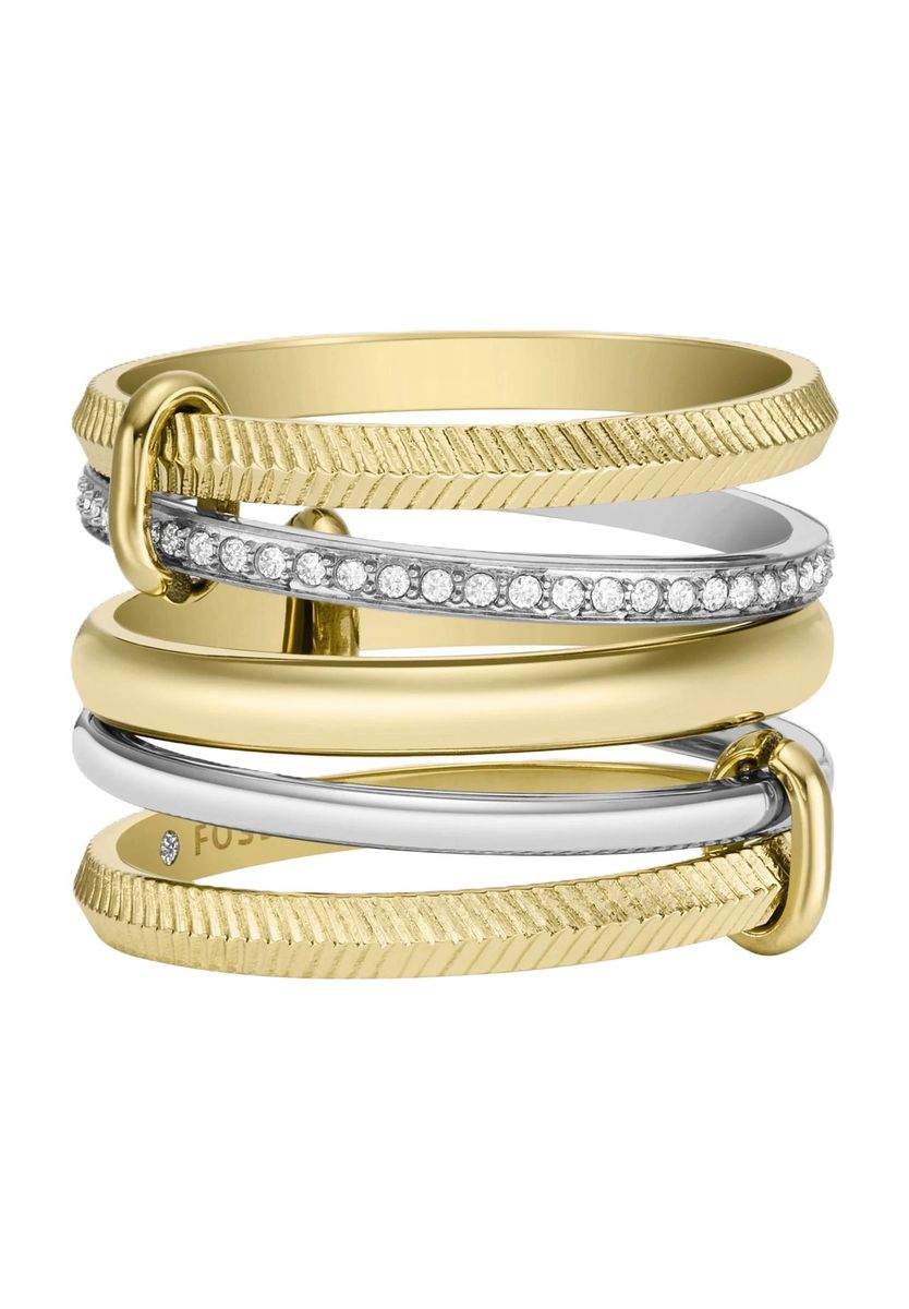 Bicolor Edelstahl Stapelring-Set