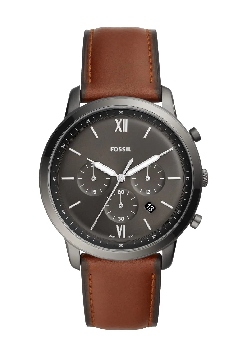 Klassischer Chronograph mit Lederarmband