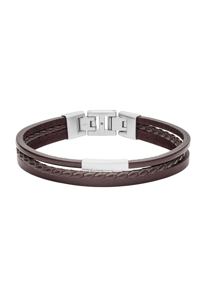 Mehrreihiges geflochtenes Lederarmband