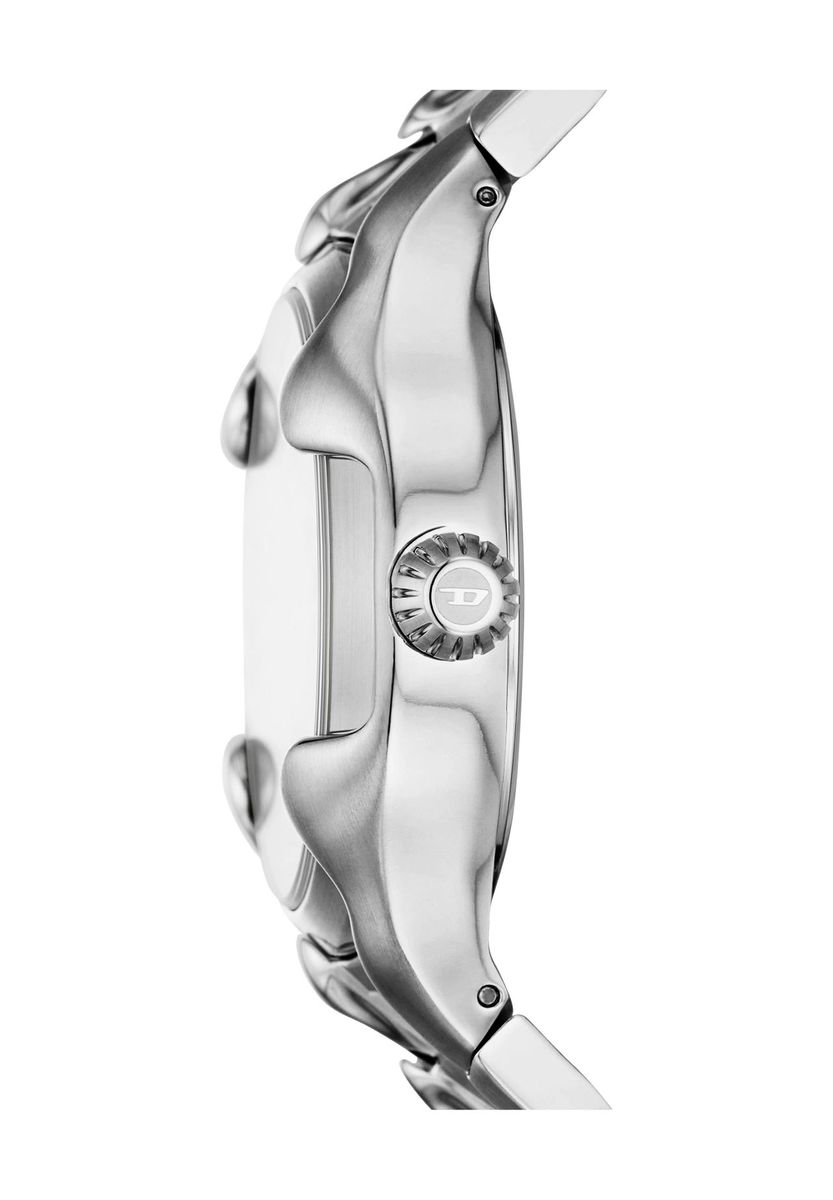 Moderne Edelstahluhr mit blauem Zifferblatt