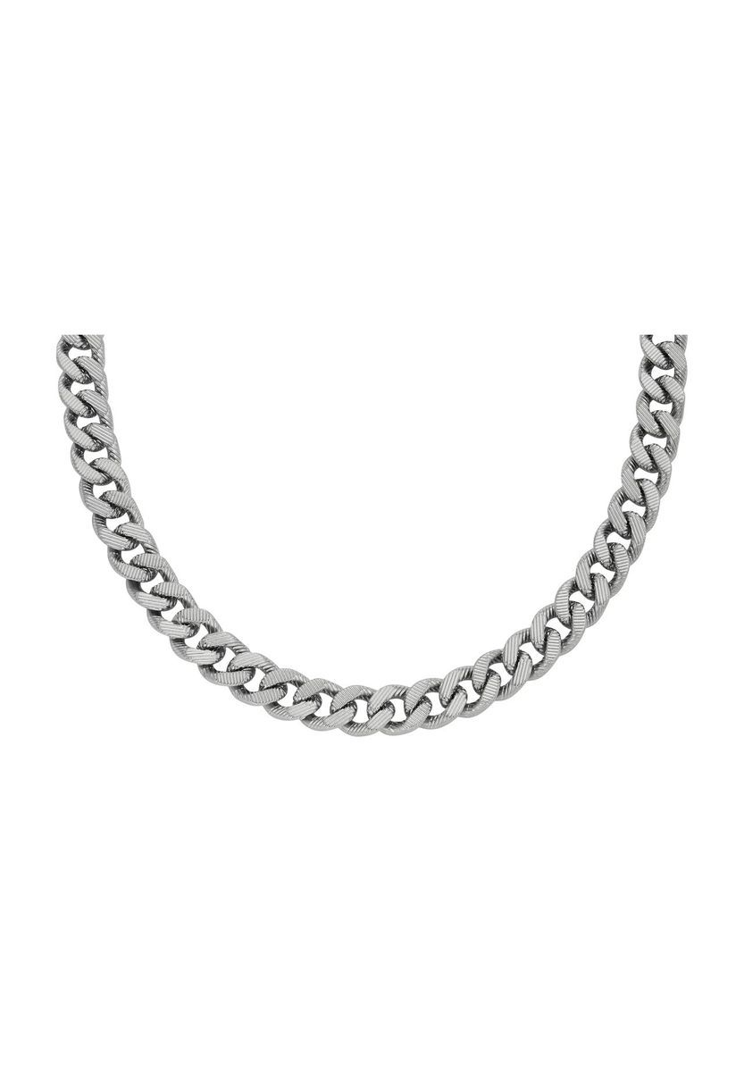 Silberne Edelstahl Panzerkette Halskette