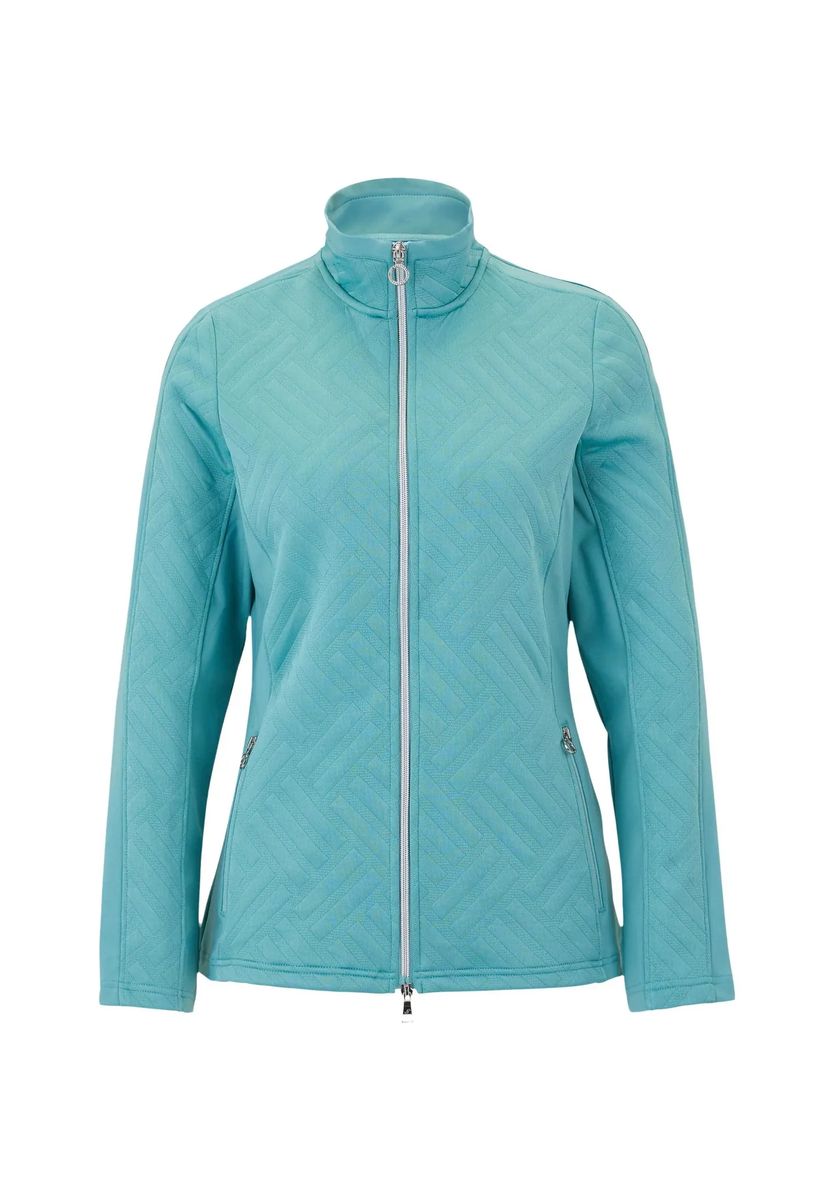 Gesteppte Sportjacke mit geometrischem Muster