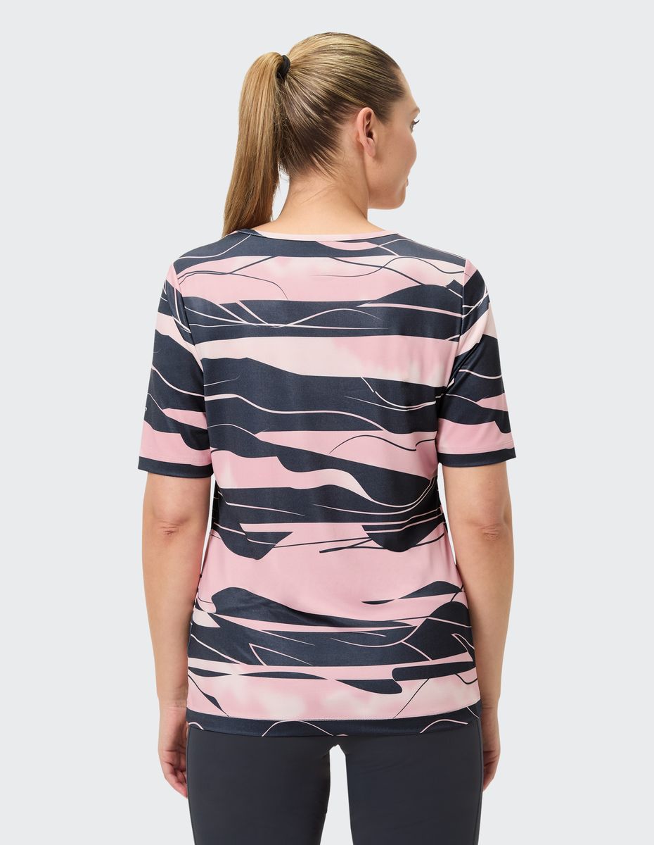Sportshirt mit abstraktem Wellenprint