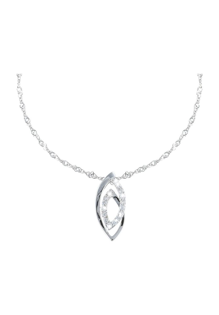 Elegante Halskette mit Zirkonia-Schwung
