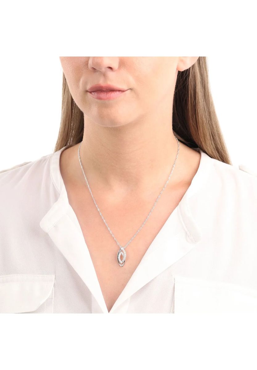 Elegante Halskette mit Zirkonia-Schwung