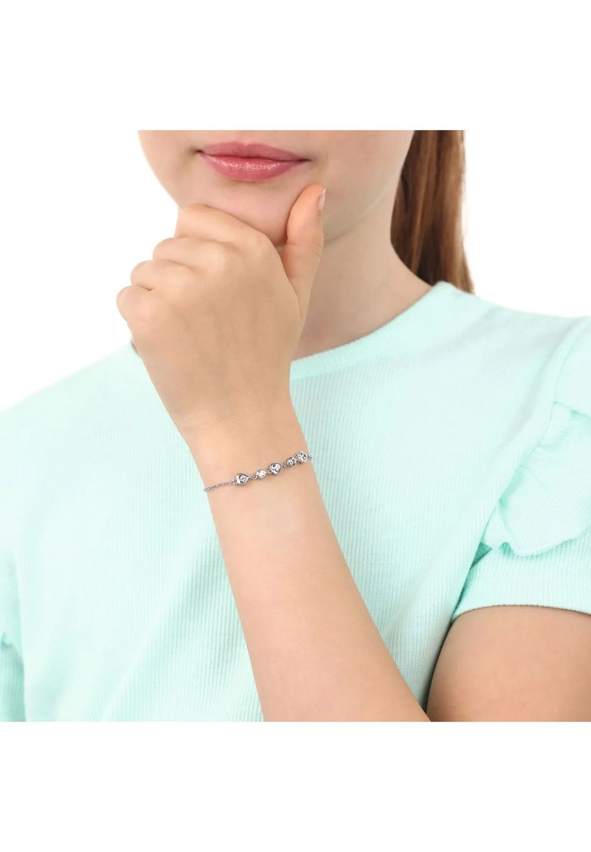 Filigranes Silberarmband mit Herzmotiven
