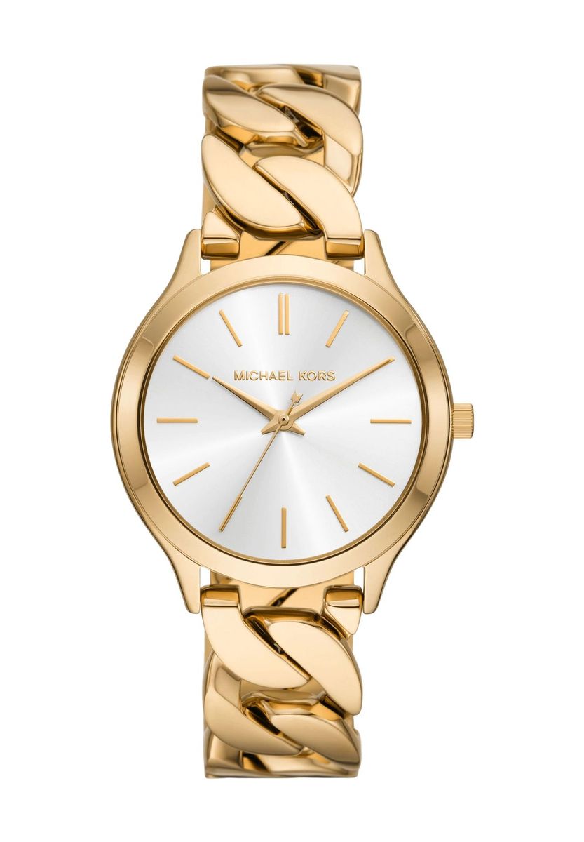 Elegante goldene Armbanduhr mit Kettenglieder