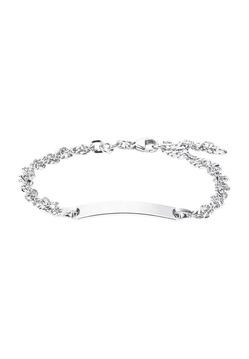 Klassisches ID-Armband mit Singapurkette