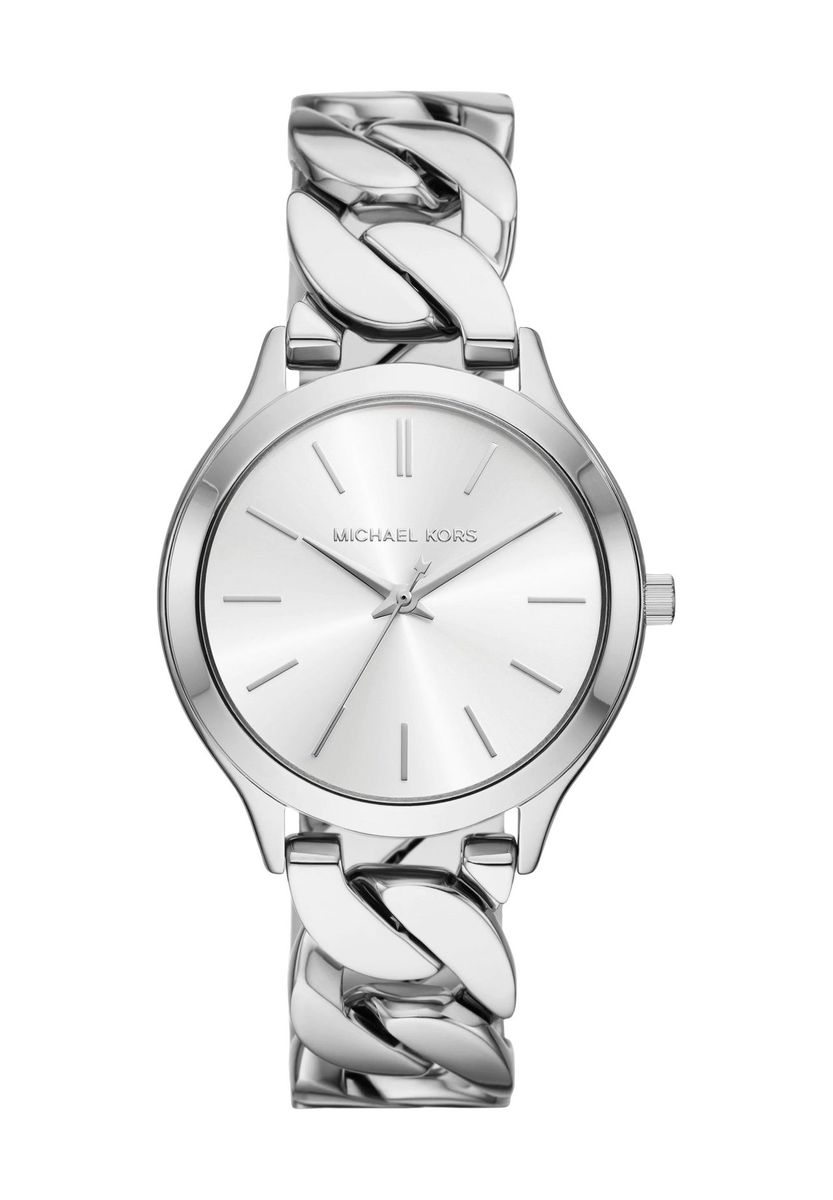 Silberne Damenuhr mit Kettenarmband