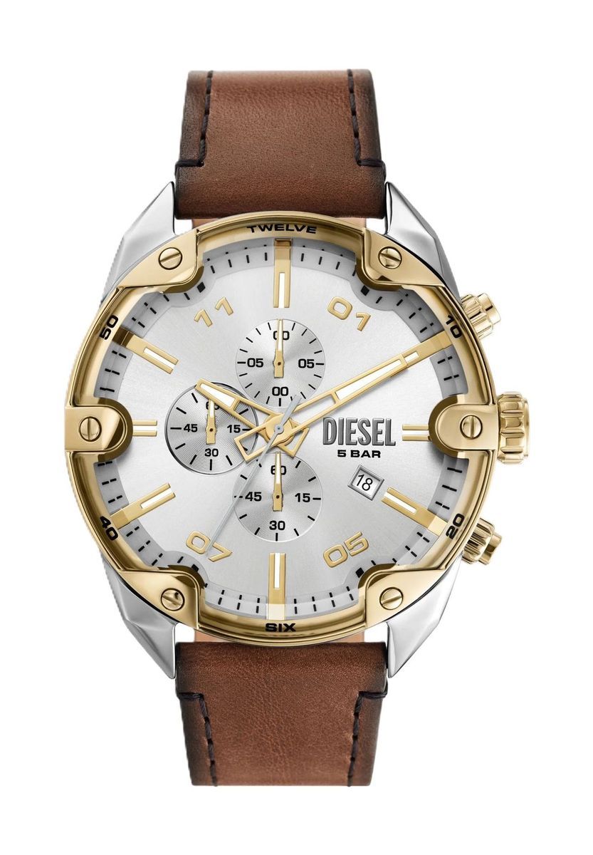 Herren Chronograph Uhr Silberfarben
