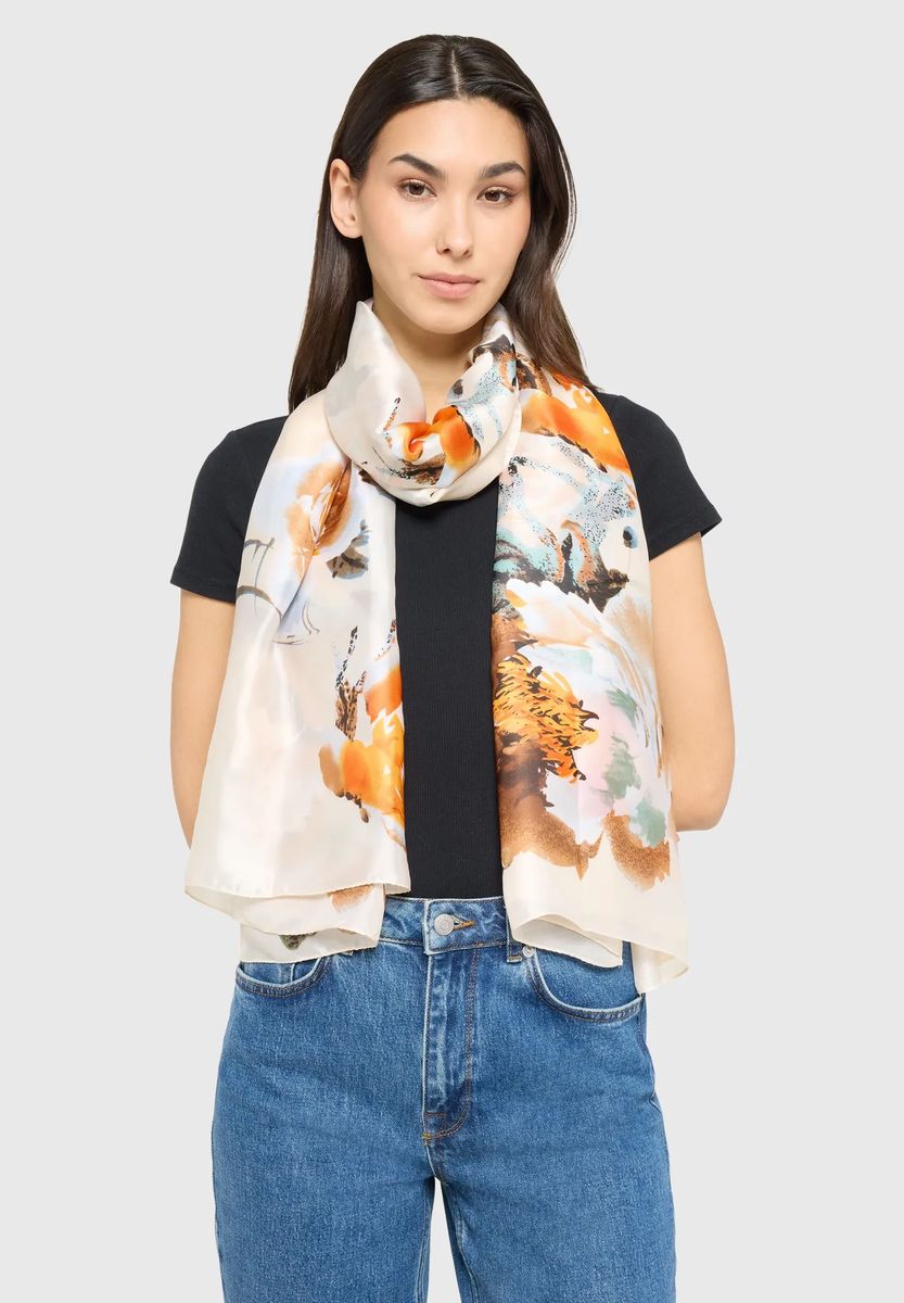 Schal mit abstraktem floralem Print