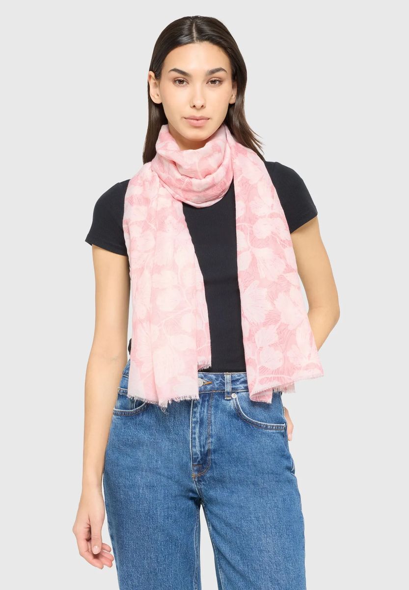Leichtes Jacquard-Tuch mit Blumen