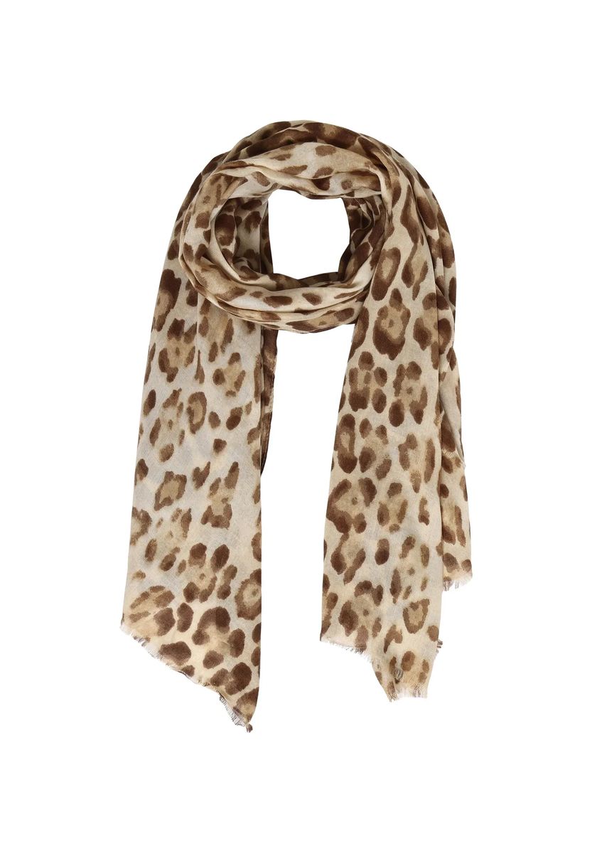 Leichter Schal mit Leopardenmuster