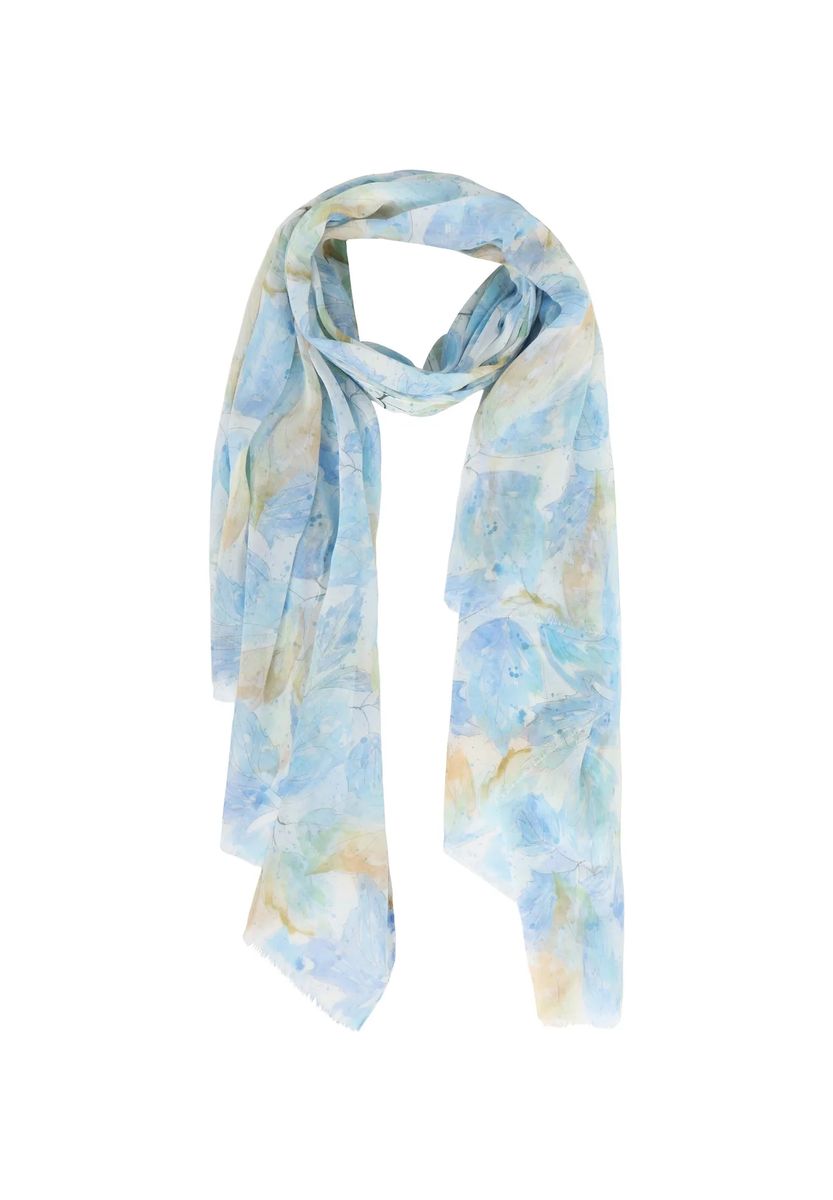 Schal mit Aquarell-Blumenmuster