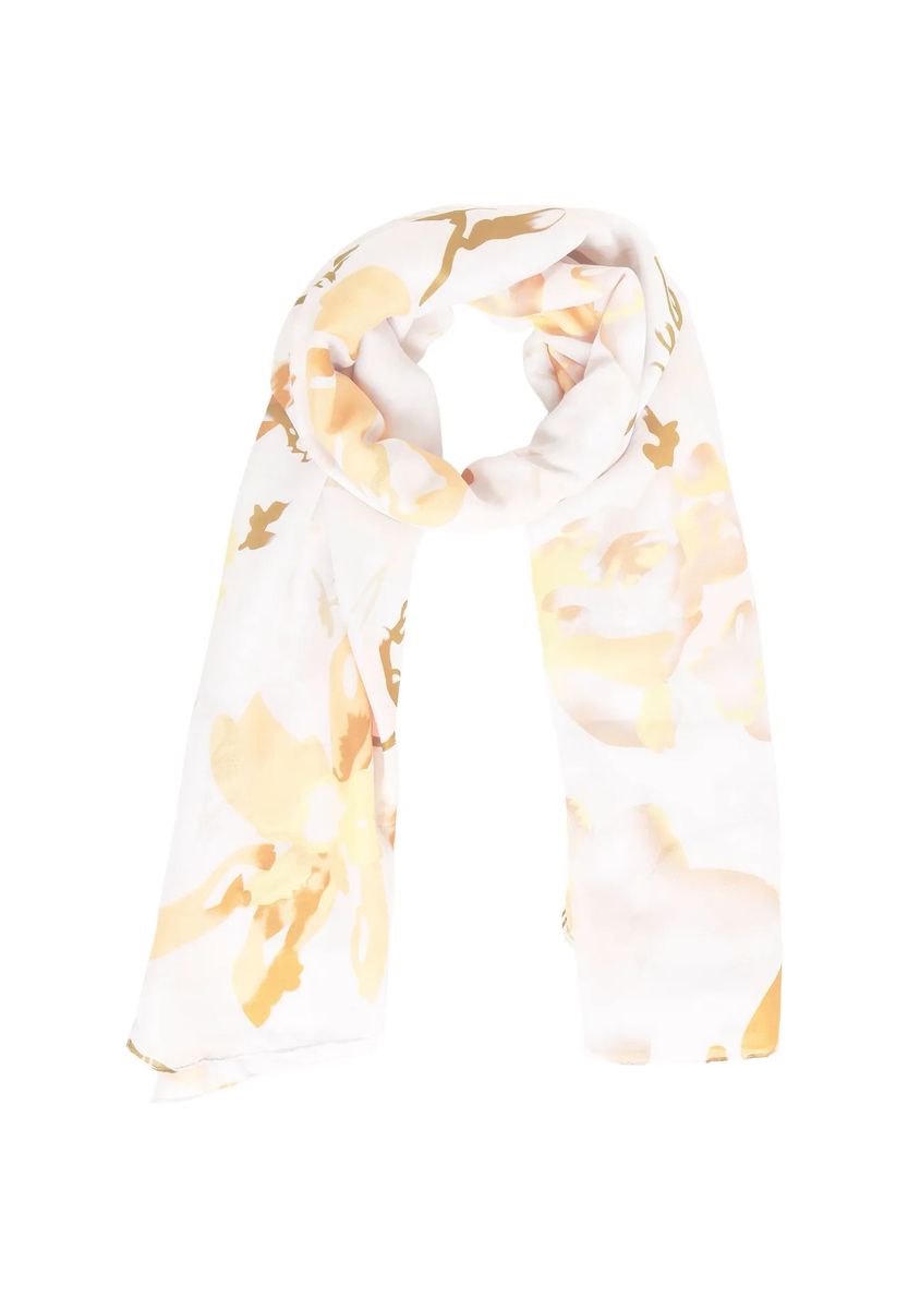 Leichter Schal mit abstraktem Blumenmuster