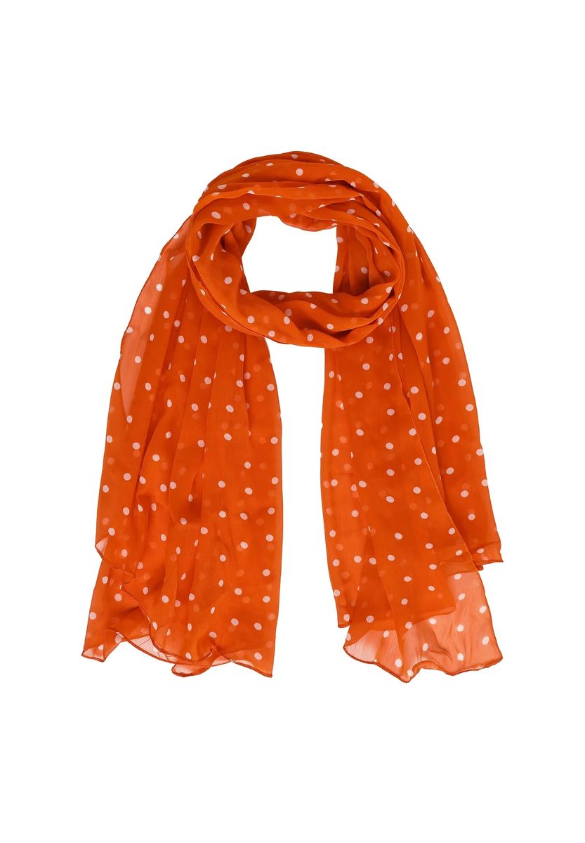 Leichter Schal mit Polka-Dots