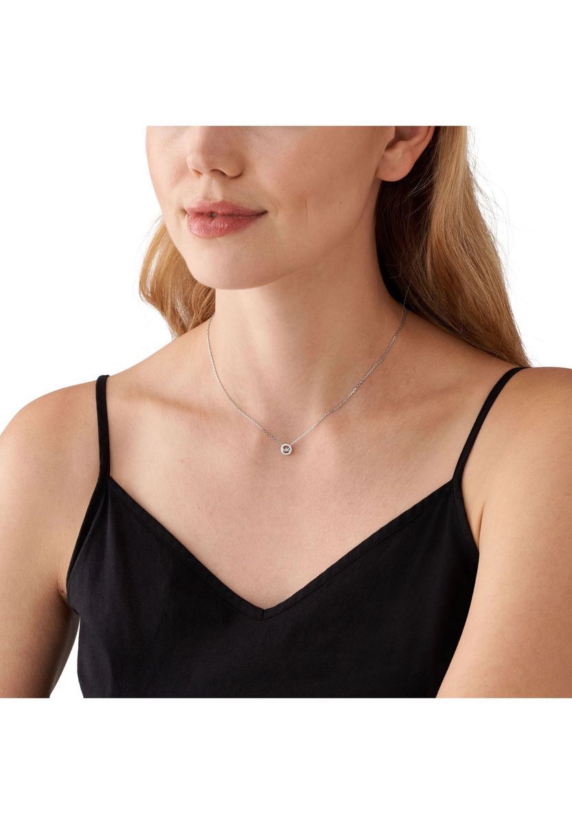 Elegante Sterling Silber Logo Halskette