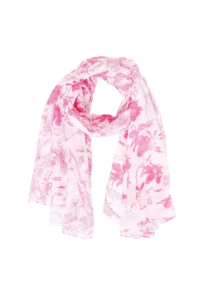 Leichter Schal mit Blumenmuster