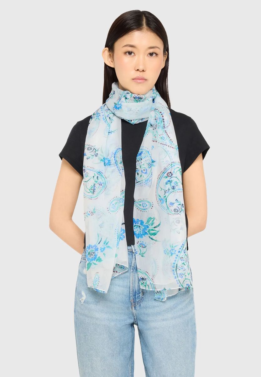 Leichtes Schaltuch mit Paisley-Blumenmuster