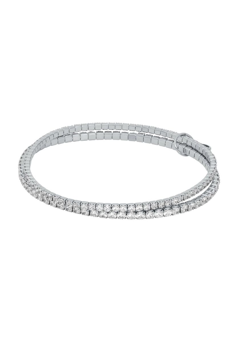 Funkelndes Kristall Tennis Armband Silberton