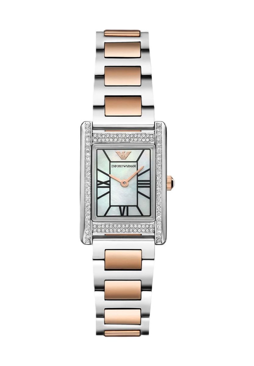 Elegante zweifarbige Damenuhr