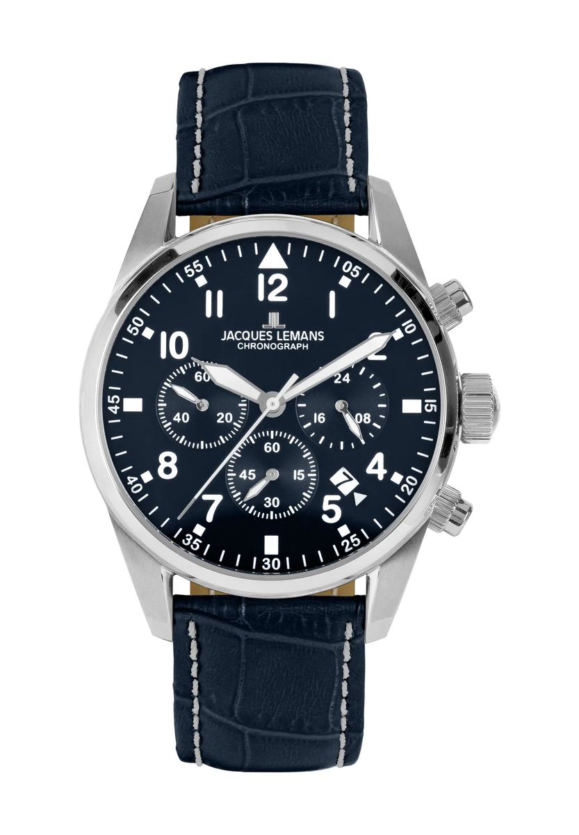 Klassischer Leder-Chronograph