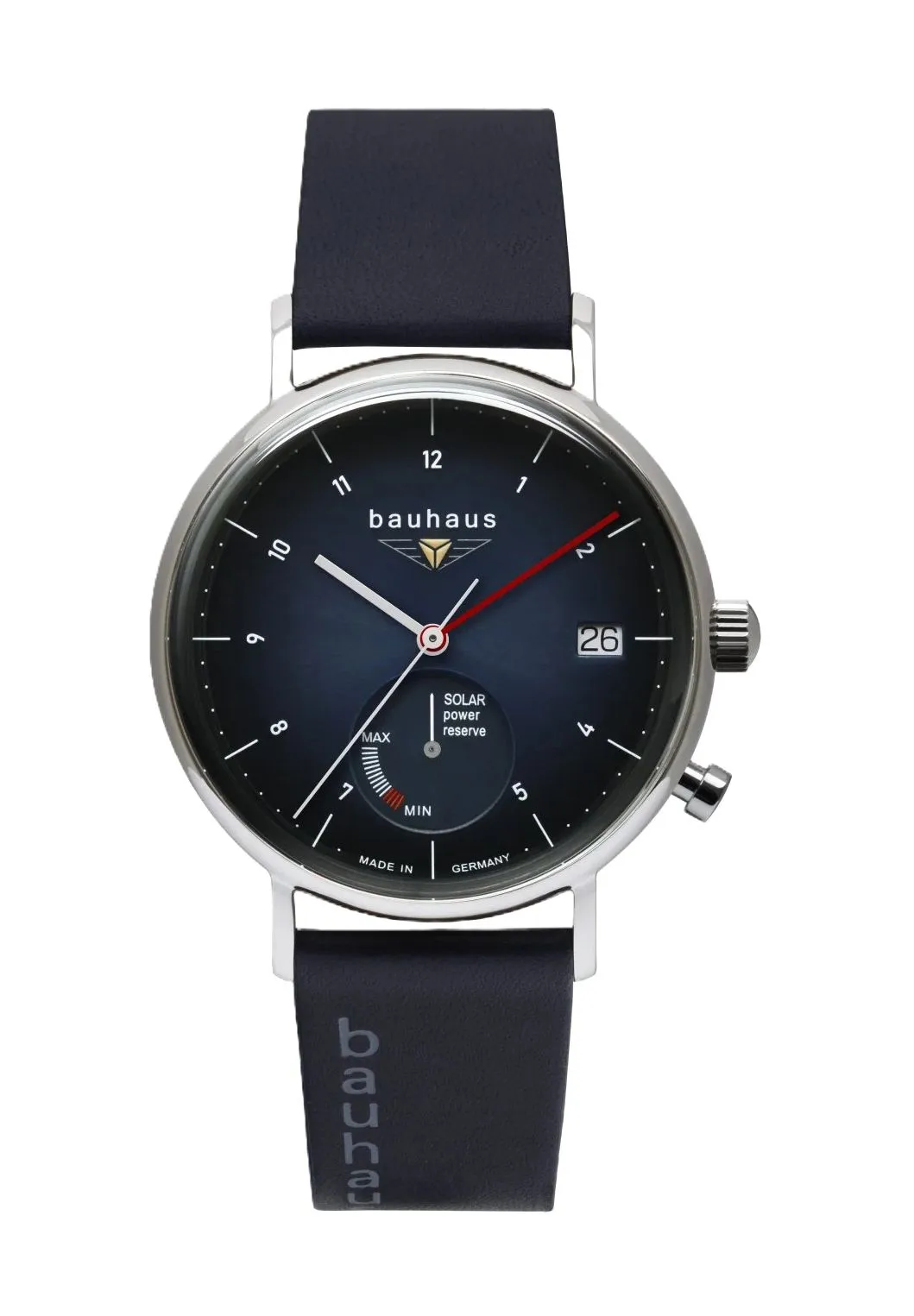 Bauhaus-Armbanduhr mit Solarbetrieb