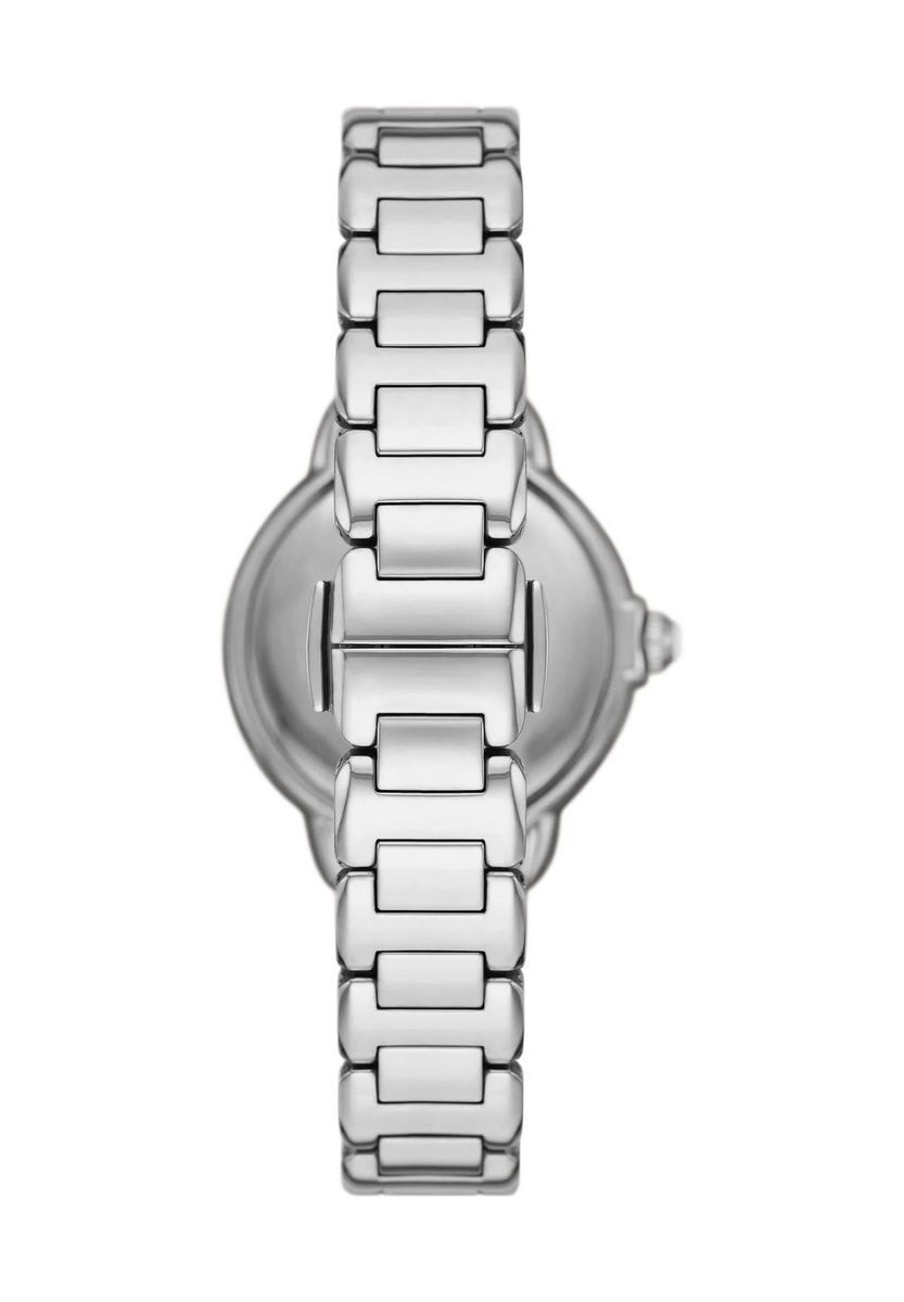 Funkelnde Damenuhr mit silberfarbenem Zifferblatt