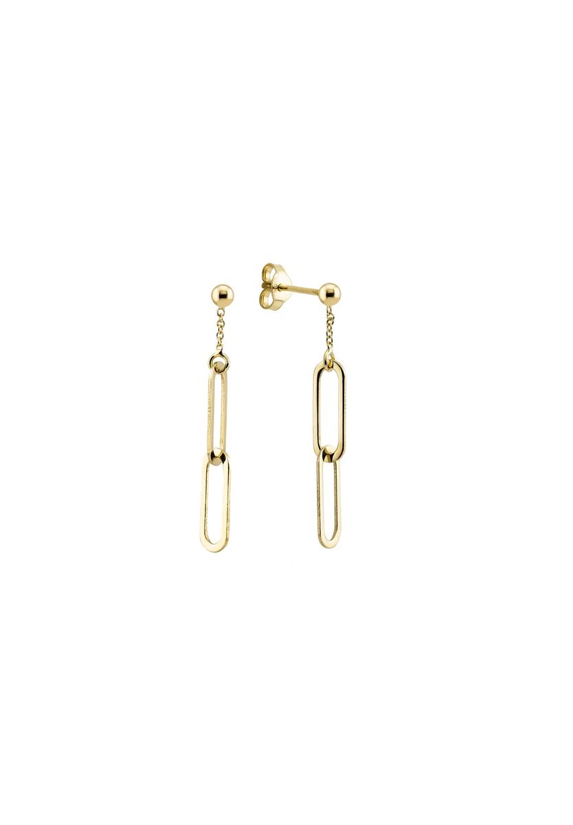 Minimalistische Gliederketten-Ohrhänger aus Gold