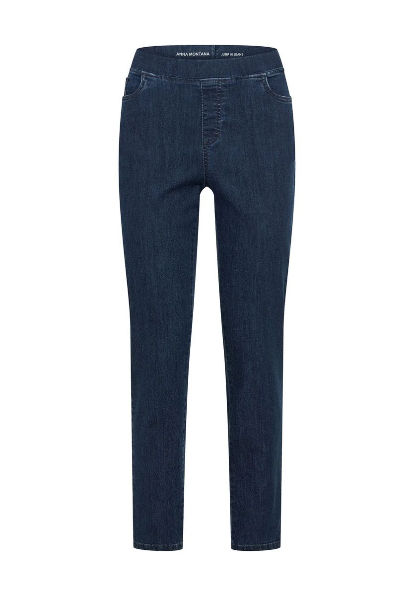 Straight-Leg-Jeans mit Elastikbund