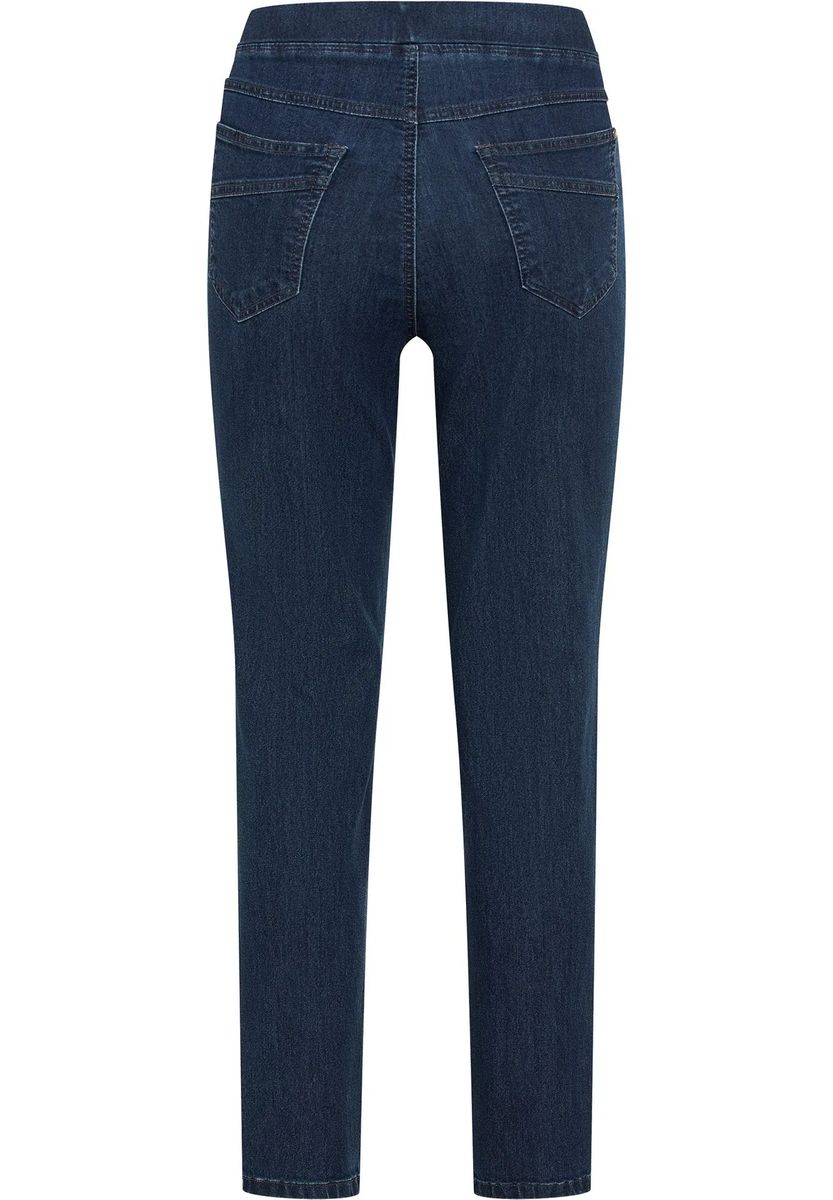 Straight-Leg-Jeans mit Elastikbund